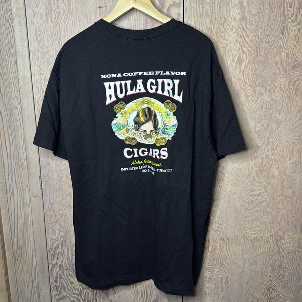 NWT Kona Coffee Flavor HULA GIRL CIGARS Aloha from Hawaii Small Purple T-Shirt - Picture 5 of 6